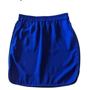 J Crew Blue Mini Skirt size 6